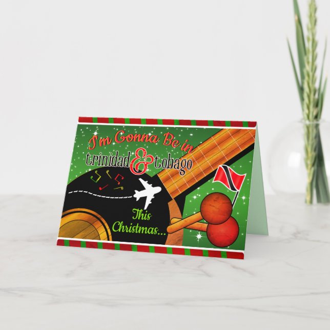Cartão Editável - Vou estar em Trinidad e Tobago (Frente)