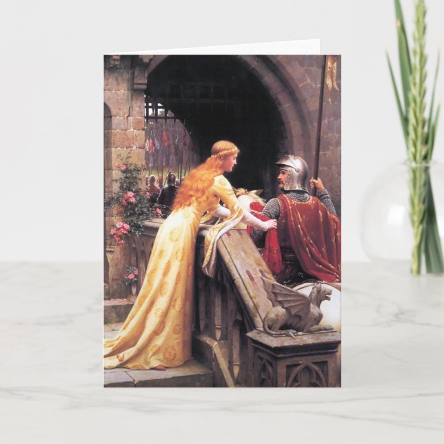 Cartão Edmund Blair Leighton - velocidade do deus! (1900) (Frente)