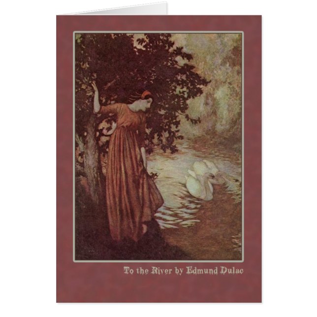 Cartão Edmund Dulac ilustra Edgar Allan Poe (Frente)