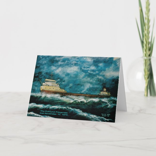 Cartão Edmund Fitsgerald 1996 com texto (Frente)
