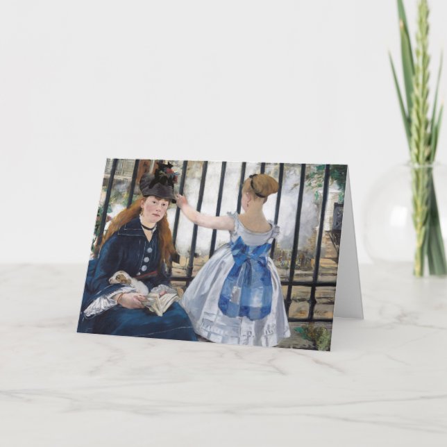 Cartão Edouard Manet - A Via Ferroviária (Frente)