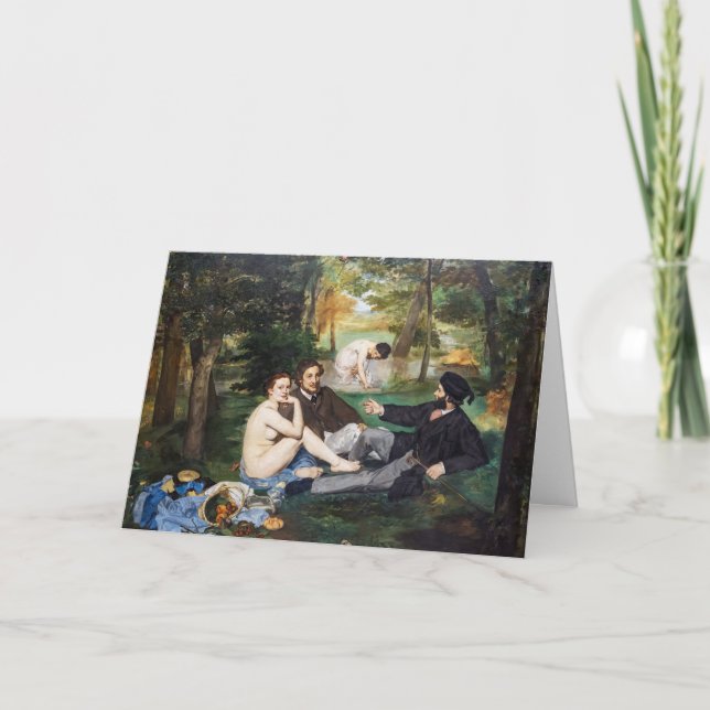 Cartão Edouard Manet - Almoço na Relva (Frente)