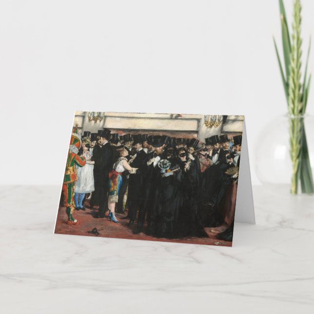 Cartão Edouard Manet - Bola mascarada na Ópera (Frente)