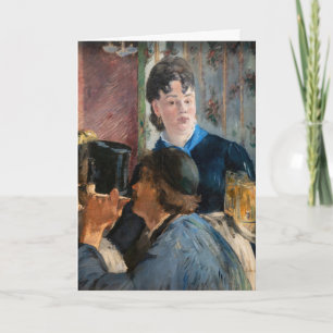 Cartão Edouard Manet - Cerveja Garçonete
