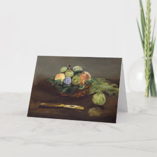 Cartão Edouard Manet - Cesta de Frutas