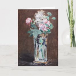 Cartão Edouard Manet - Flores num Vaso Cristal