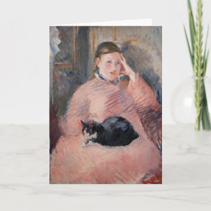 Cartão Edouard Manet - Mulher com um Gato