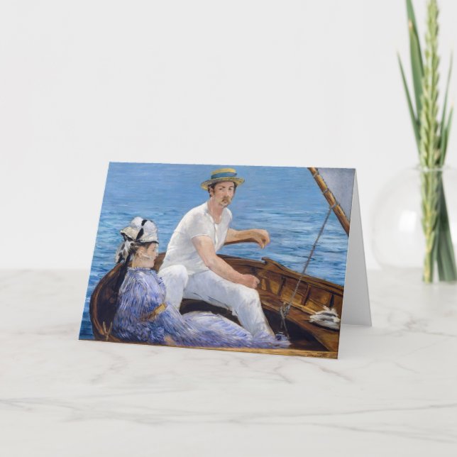 Cartão Edouard Manet - Passeio de barco (Frente)