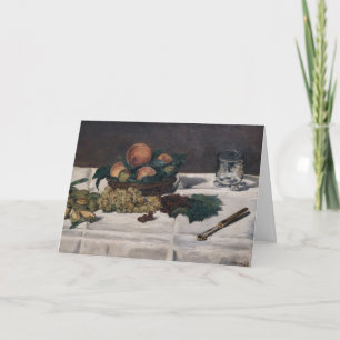 Cartão Edouard Manet - Vida estática, Frutas em uma Mesa