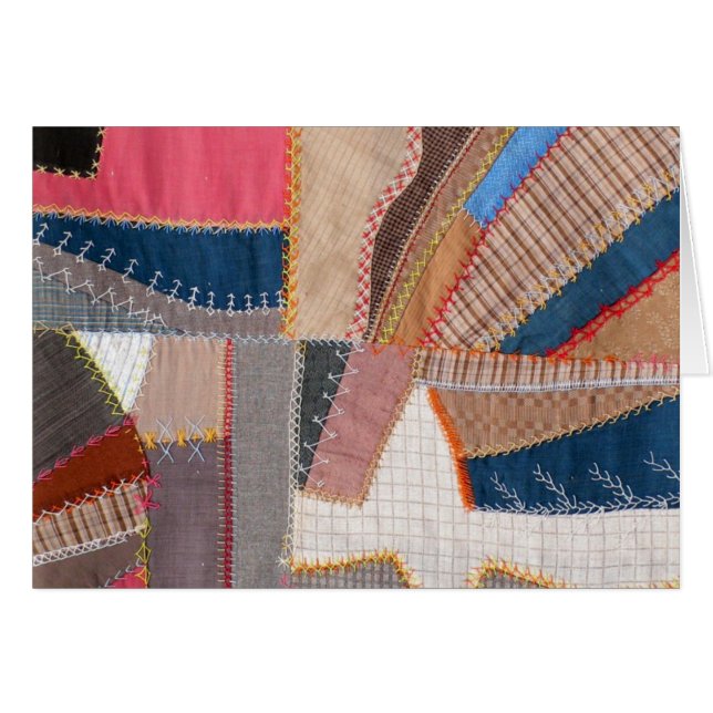 Cartão Edredão louca americana antiga cerca de 1890 (Frente Horizontal)