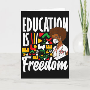 Cartão Educação da História Negra É Liberdade