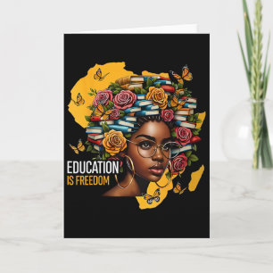 Cartão Educação de História Negra É Liberdade Livros Prof