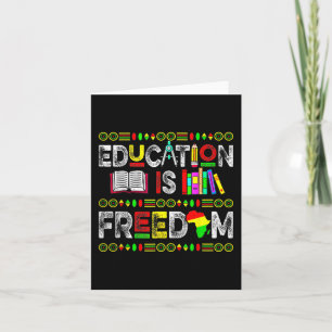 Cartão Educação é liberdade África dezenove homens mulher