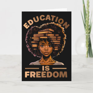 Cartão Educação É Liberdade Afro-Americano História Negra
