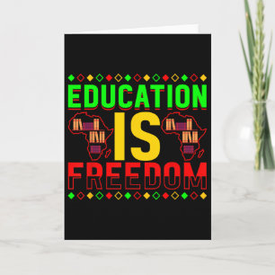 Cartão Educação É Liberdade História Afro-Americana Negra