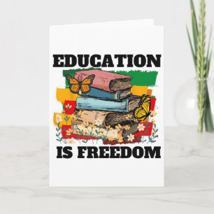 Cartão Educação É Liberdade História Negra Afro-Americana