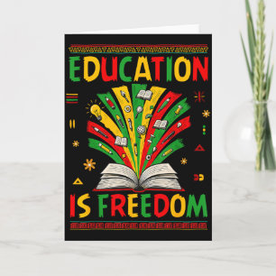 Cartão Educação É Liberdade Livros Amante História Negra 