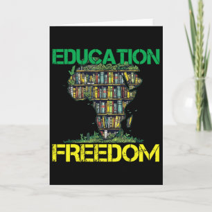 Cartão Educação É Liberdade Mês da História Africana Negr