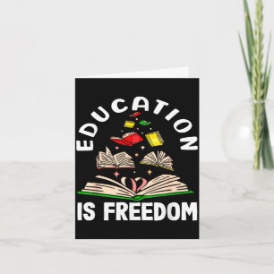 Cartão Educação é liberdade mês da história negra