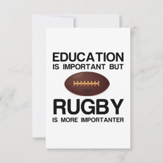 Cartão Educação e rugby