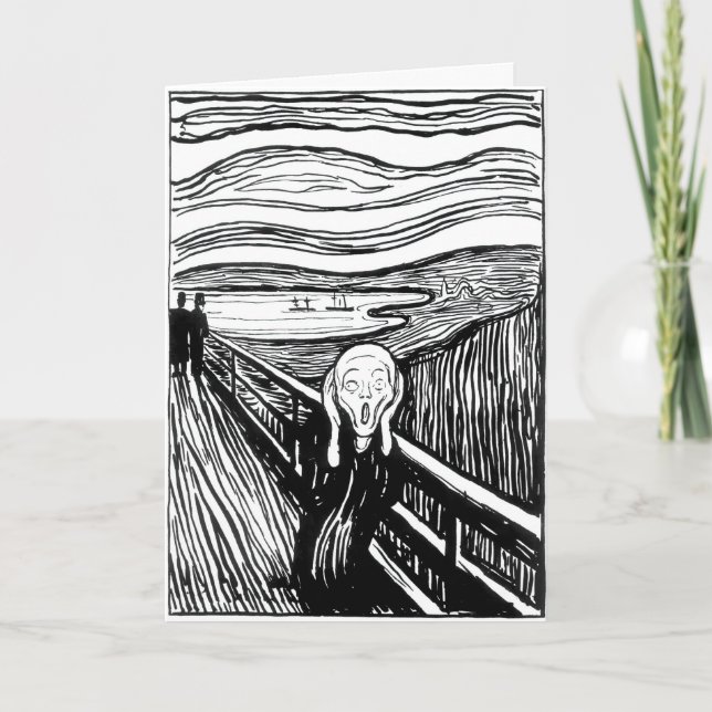 Cartão Edvard Munch - A litografia do Gritar (Frente)