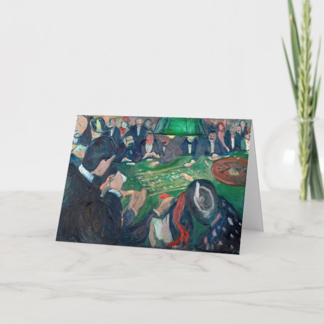 Cartão Edvard Munch - A Mesa Roulette em Monte Carlo (Frente)