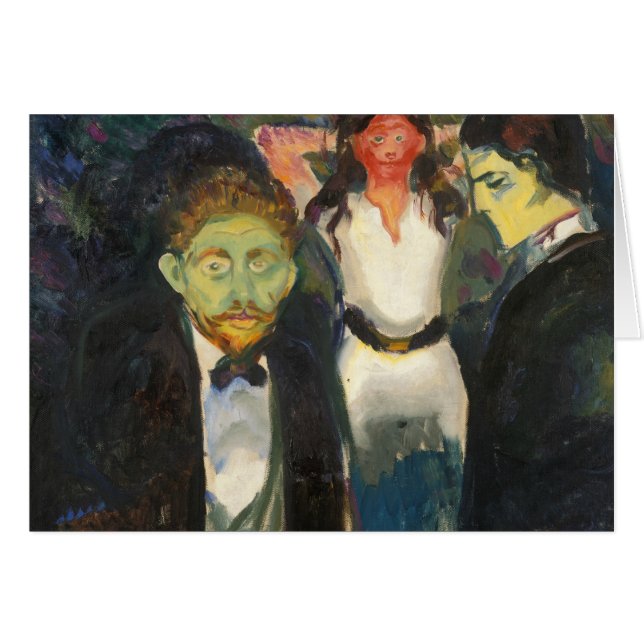 Cartão Edvard Munch - Ciúme (Frente Horizontal)