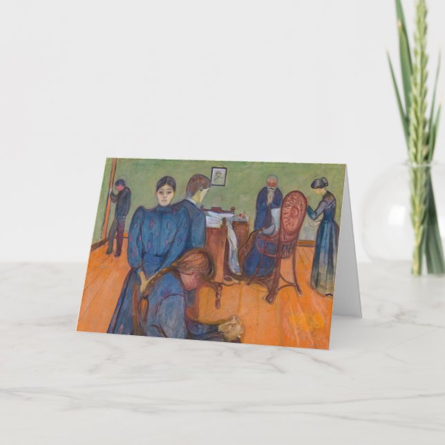 Cartão Edvard Munch - Morte na enfermaria v2 (Frente)