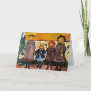 Cartão Edvard Munch - Quatro Meninas em Asgardstrand