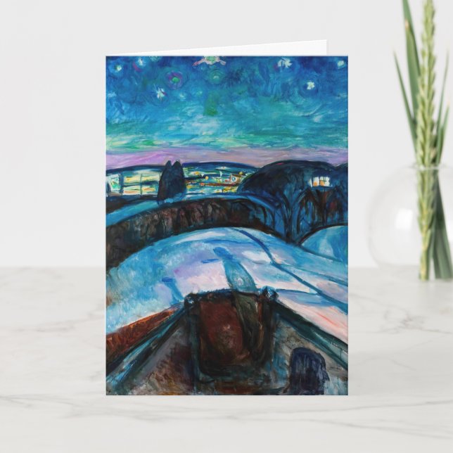 Cartão Edvard Munch - Starry Night 1922 (Frente)