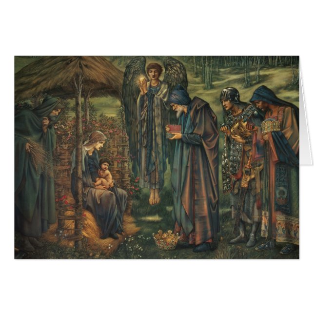 Cartão Edward Burne-Jones - a estrela de Bethlehem (Frente Horizontal)