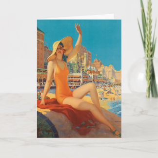 Cartão Edward Mason Eggleston Atlantic City Beach