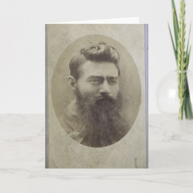 Cartão Edward (Ned) Kelly, idade 25 (Frente)