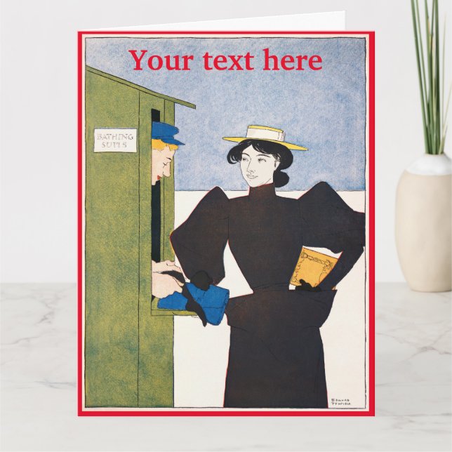 Cartão Edward Penfield Folheto de Saudação (Frente)