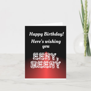 Cartão Eeny, feliz desejo de aniversário