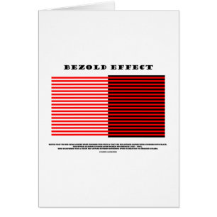 Cartão Efeito de Bezold (ilusão óptica)