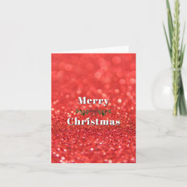 Cartão Efeito de brilho vermelho, Feliz Natal