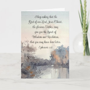 Cartão Éfesianos 1:17 Espírito de Sabedoria e Revelação