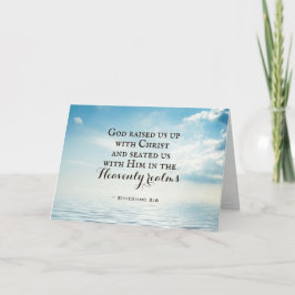 Cartão Efesianos 2:6 Deus nos criou com Cristo, Bíblia