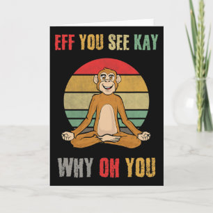 Cartão Eff Você Vê Kay Por Que Oh Você Macaco Engraçado Y