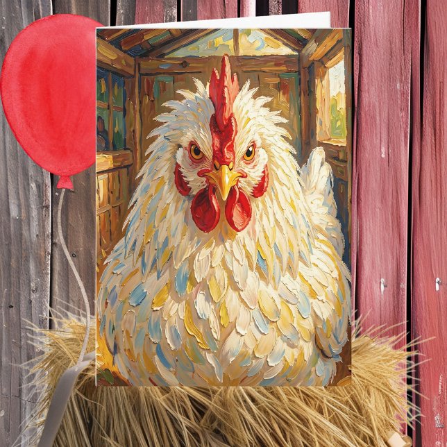 Cartão Egg-cellent Birthday | Funny Chicken Pun (Criador carregado)