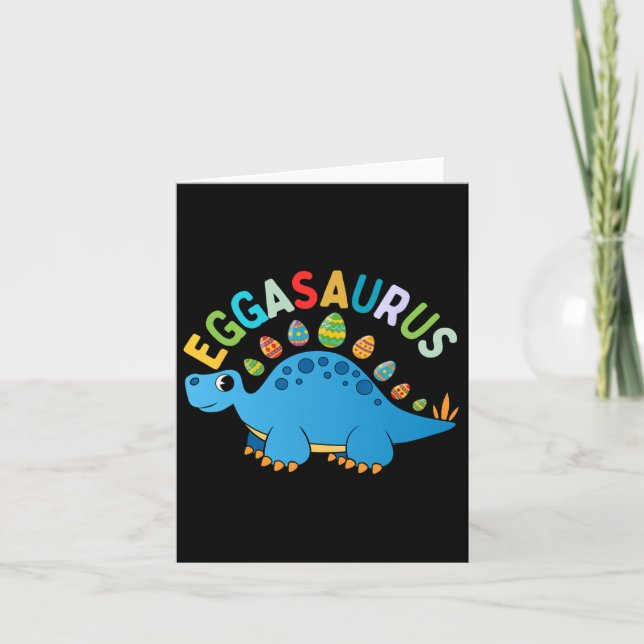 Cartão Eggasaurus Caça De Ovo Dinossauro De Páscoa Para (Frente)