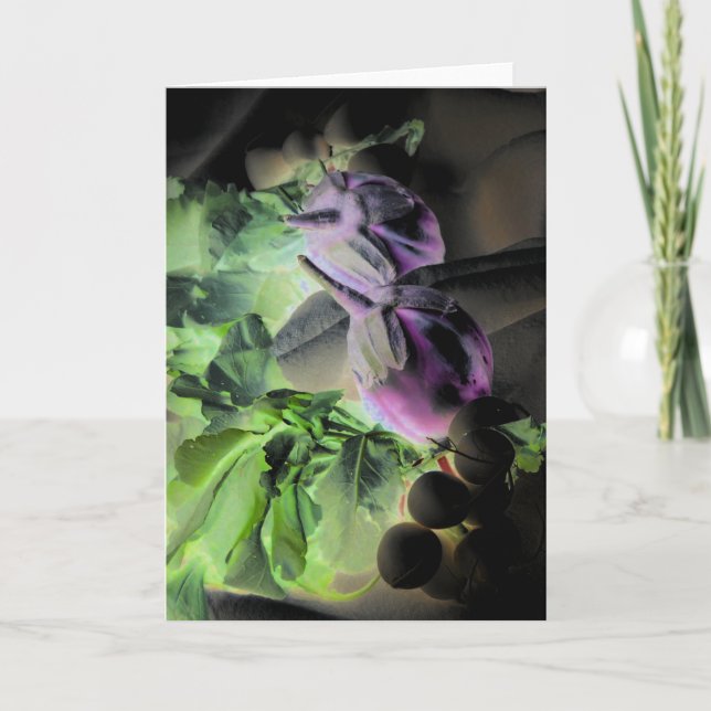 Cartão "EggPlant & Radish" Alterou Digitalmente A Vida Es (Frente)