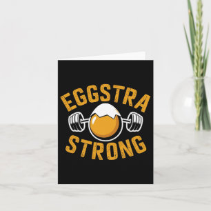 Cartão Eggstra Forte Proteína Ovina Engraçada Arco Funcio