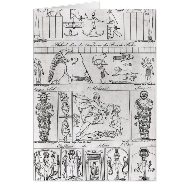 Cartão Egípcio e persa antigos (Frente)