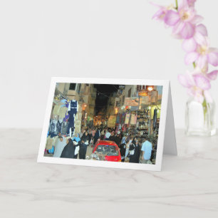 Cartão Egípcios locais no mercado Luxor