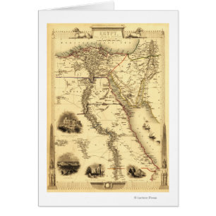 Cartão Egipto e ArabiaPanoramic MapEgypt