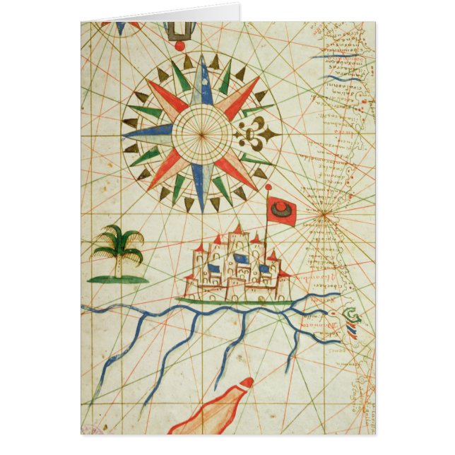 Cartão Egipto, o rio Nile e Cairo (Frente)