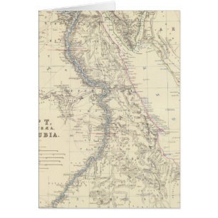 Cartão Egito, Arábia Saudita Petraea, Nubia