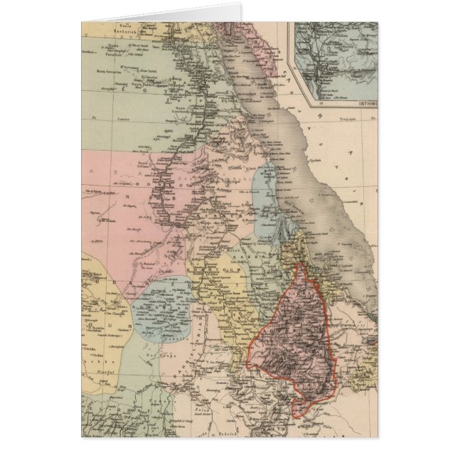 Cartão Egito e Abissínia (Frente)